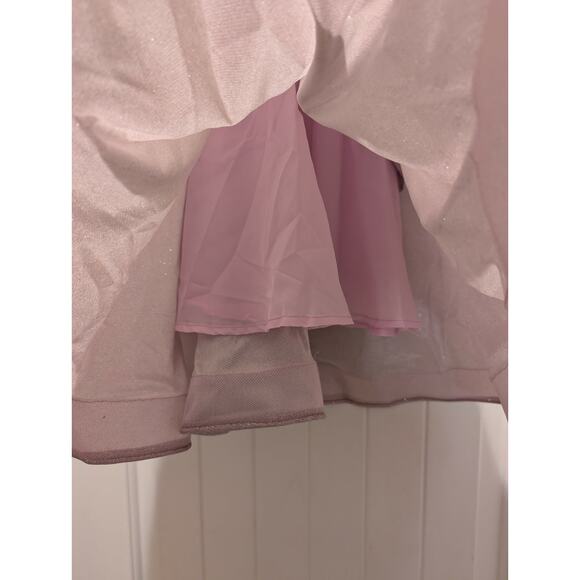 Soieblu Glitter Blush Pink Silver Shimmer Halter Strappy Party Mini Dress Size S - Picture 6 of 13